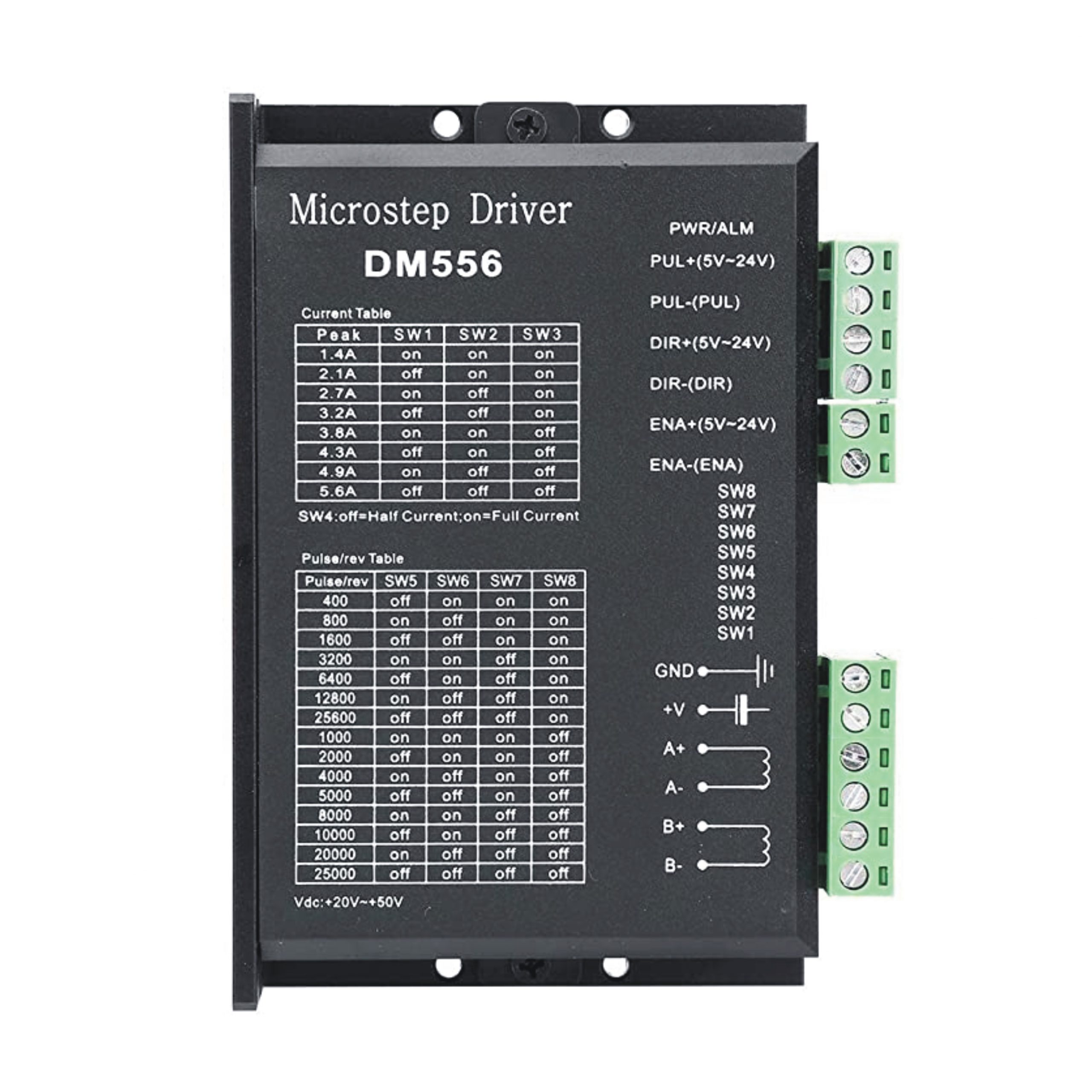 dm556 DM556 ψηφιακός οδηγός βηματικού κινητήρα 24-50V 5.6A CNC