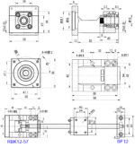 Διαστάσεις στηρίγματος RBK12-57 για BK12 και NEMA 23