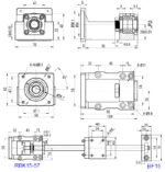 Διαστάσεις στηρίγματος RBK15-57 για BK15 και NEMA 23